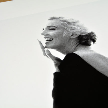 The Last Sitting - Marilyn laughing in black Dior dress, 1962