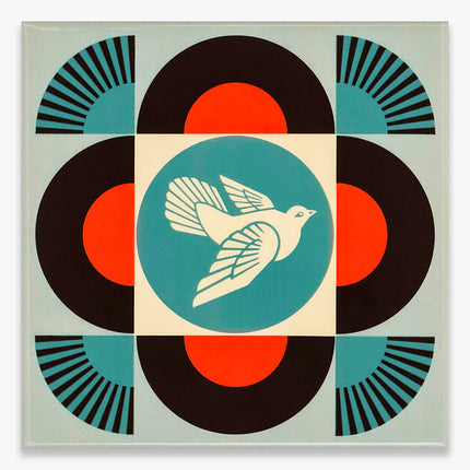 Geometric Dove (Black Tile)