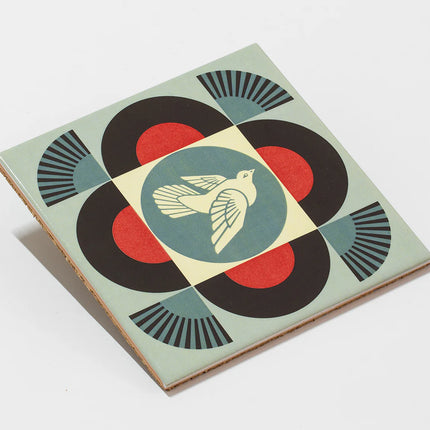 Geometric Dove (Black Tile)