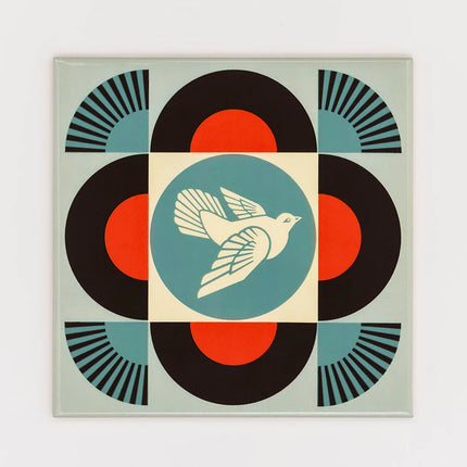 Geometric Dove (Black Tile)